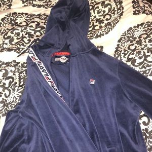 Vintage FILA velvet hoodie